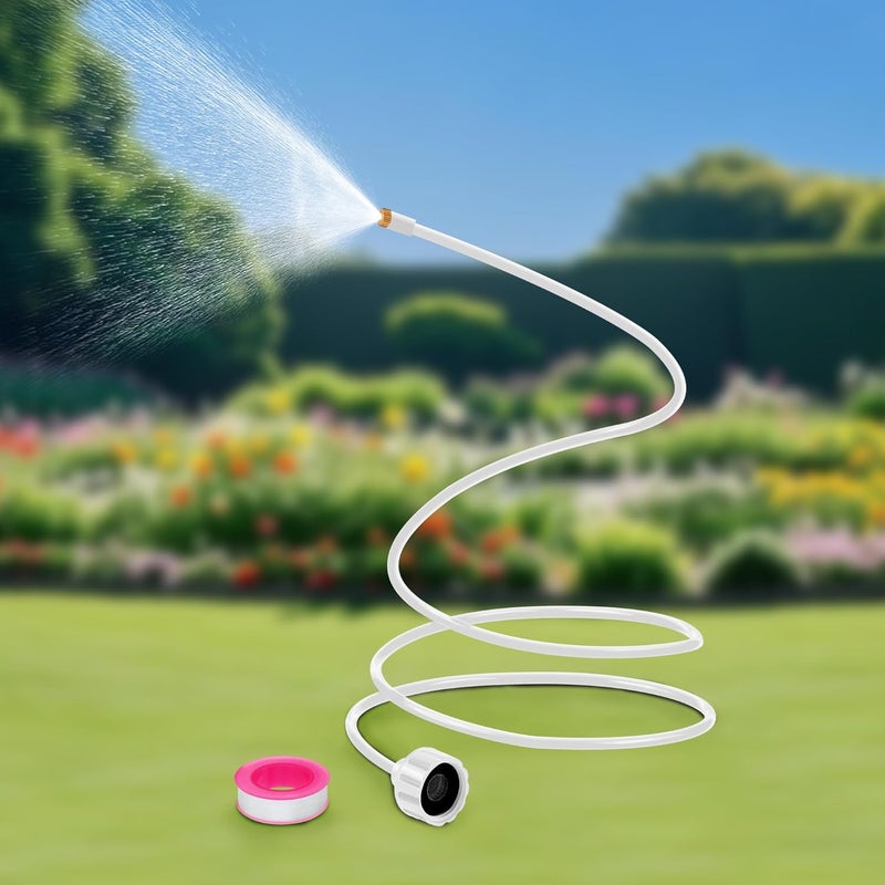 ElectricWise 1 Pack Hose Misters for Outside Patio, 60 Inch Flexible Misting System Cooling Stand Portable Water Mist for Outdoor, Hose Mister for Chicken Coop, Garden, Backyard, Bird Bath-Upgraded Thickened Mist - Image 1